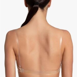 Women's Nude Bra with Clear Straps